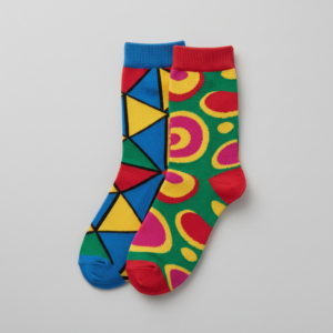 Calcetines con patrones coloridos